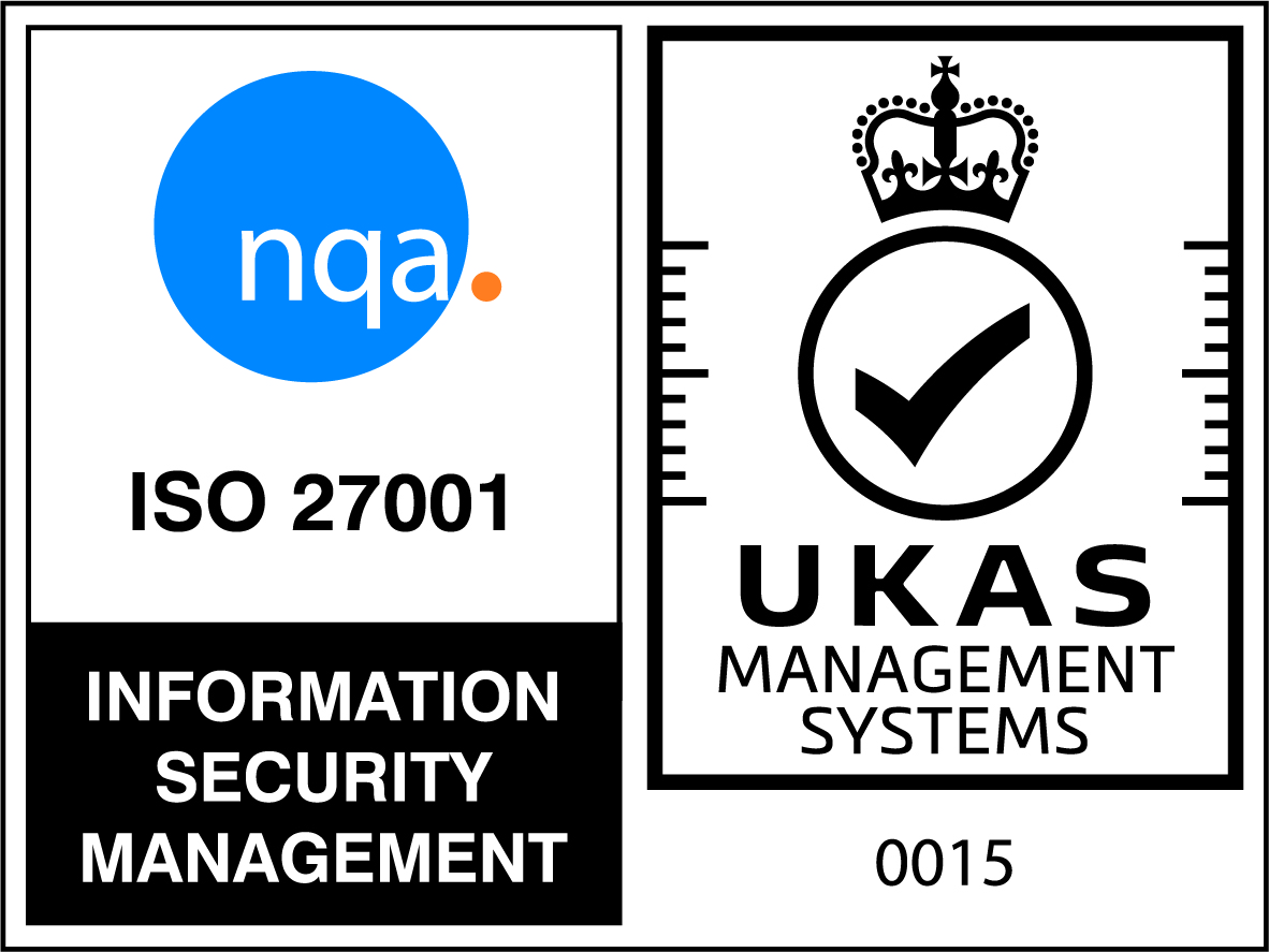 Certificación ISO/IEC 27001:2022 emitida por NQA, acreditada por UKAS